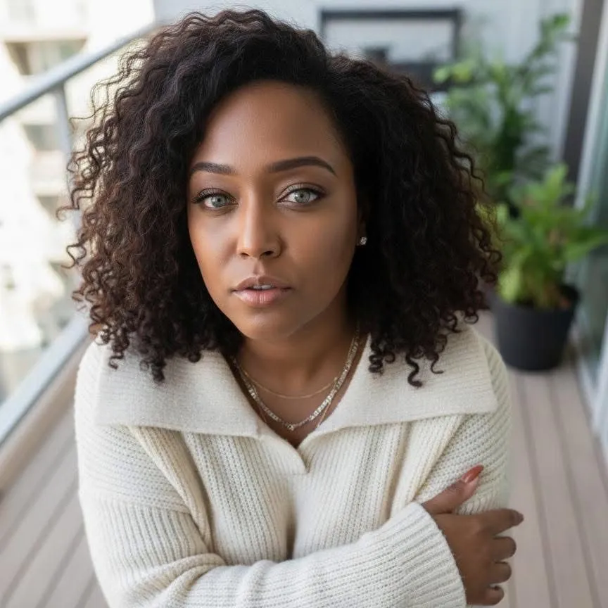 Professional woman with curly hair